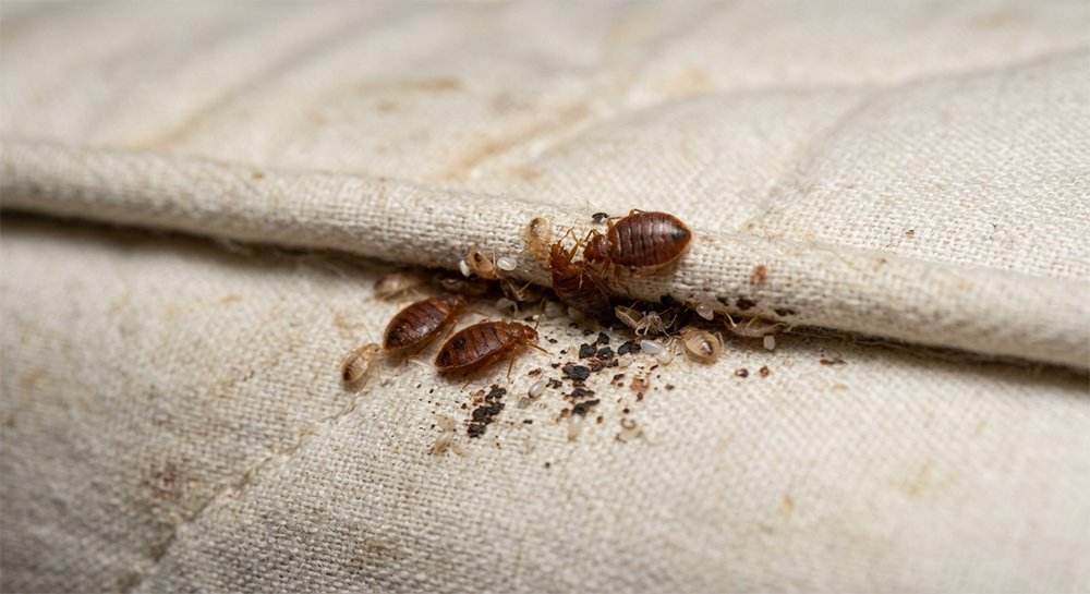 Bed bug(s) in the seam of a mattress - Buggin Out Pest Control