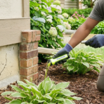 Pest control technician inspecting home exterior for entry point. Call Buggin Out Pest Control- (908) 469-2719 to get rid of pests.
